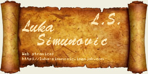 Luka Simunović vizit kartica